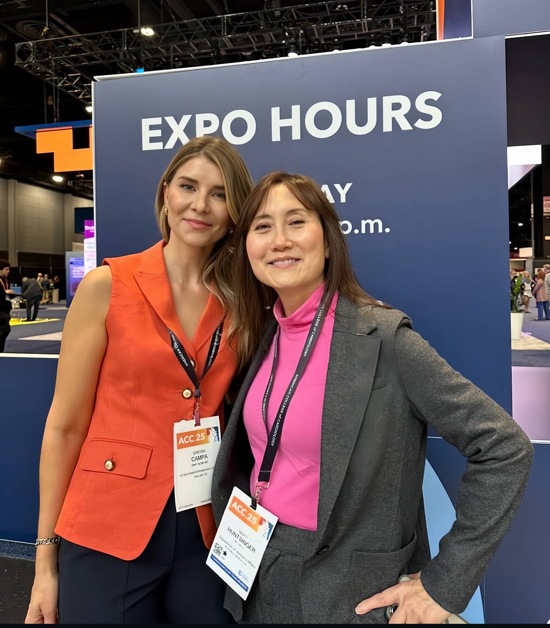 Dr. Simona Campa participating in a heart disease prevention media event